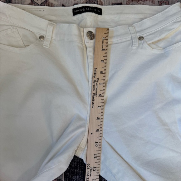 Rock & Republic Berlin High Rise Classic White Skinny Jeans Women’s Size 16 - Picture 9 of 11